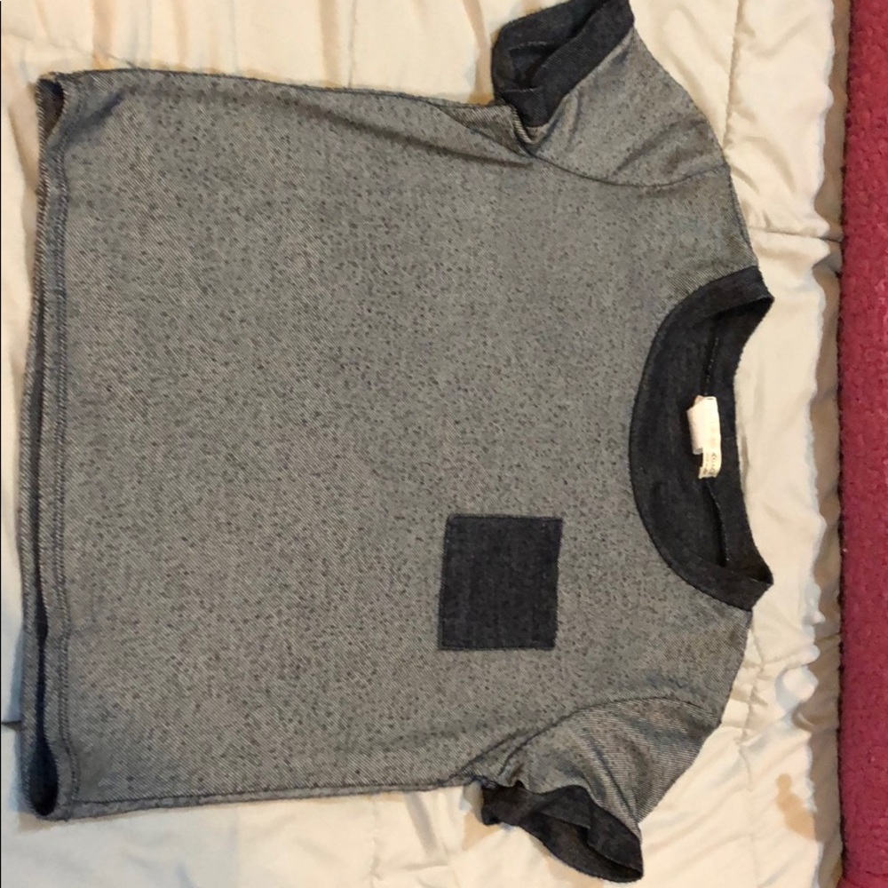 Navy Crop Top with Pocket